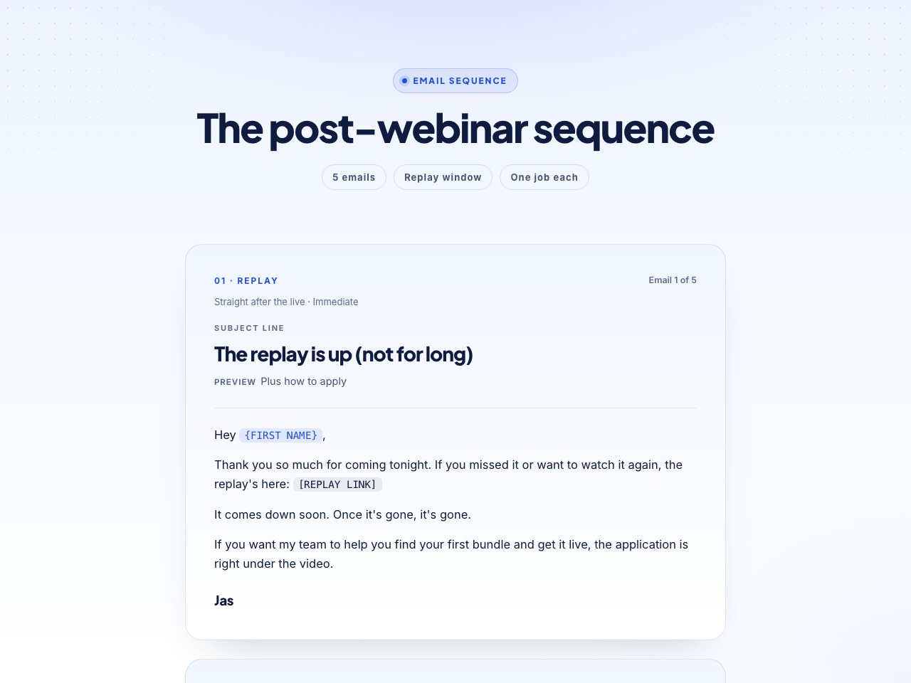 Post-webinar preview