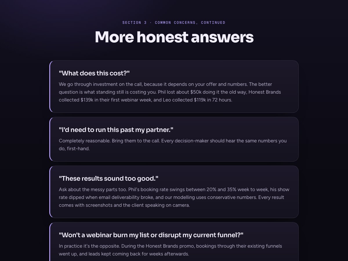 More honest answers preview