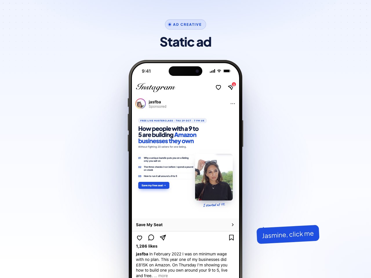 Static ad preview